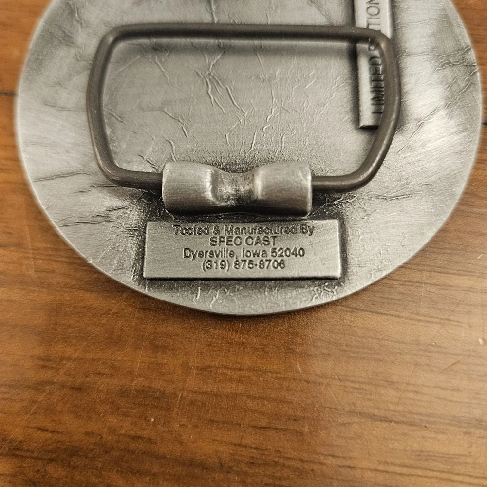Vintage John Deere Company‎ Belt Buckle Minneapolis 100 Years Plow Silver Tone